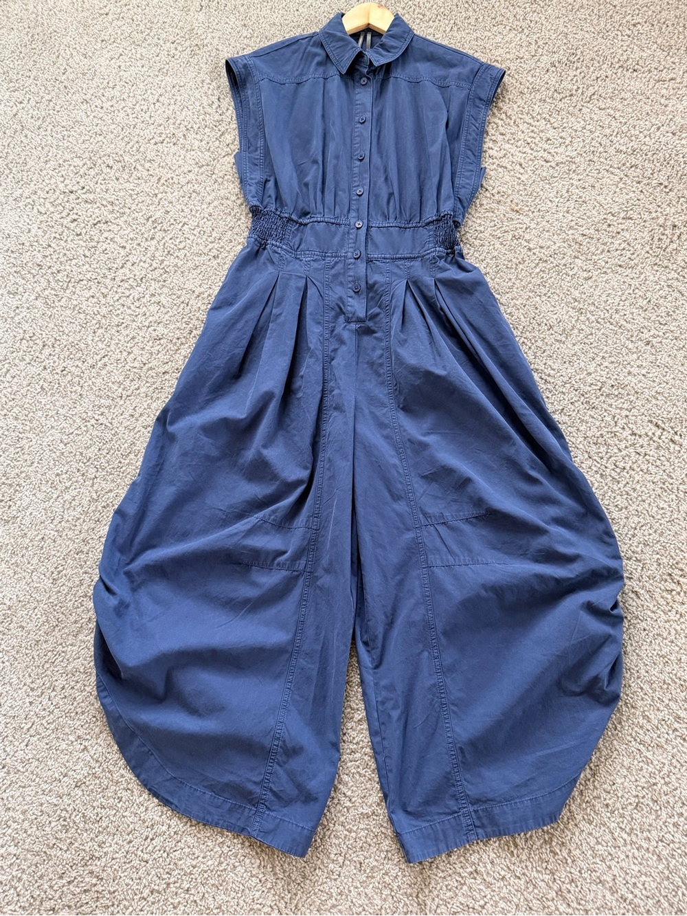 EUC ANTHROPOLOGY Shirting Parachute Jumpsuit - Picture 3 of 13